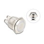 DeLOCK 20977 Pulsador de inserción con LED 19 mm 4 x terminales de tornillo Plata