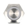 DeLOCK 20977 Pulsador de inserción con LED 19 mm 4 x terminales de tornillo Plata