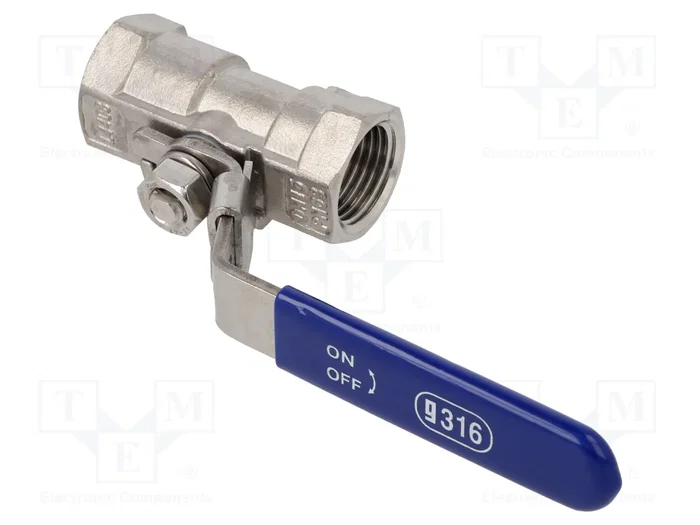 GEBO Válvula de bola de acero inoxidable G 1/2'' interno con sistema de bloqueo GEBO Válvula de bola de acero inoxidable G 1/2'' interno con sistema de bloqueo