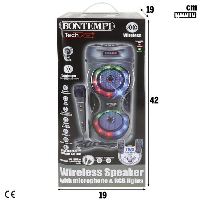 Bontempi Altavoz inalámbrico con luz