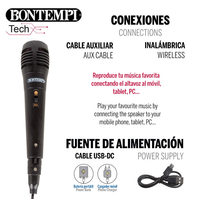 Bontempi Altavoz inalámbrico con luz