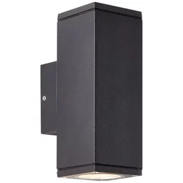 Brilliant Aplique de Exterior HALLY BRI90960A58 - Metal y Cristal Antracita, LED GU10 2 x 10W IP44