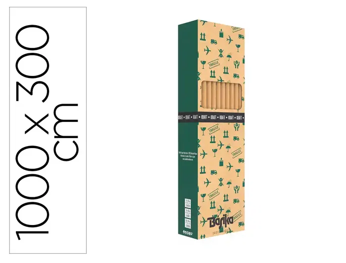 Basika Papel de Regalo Kraft Liso Rollo Ancho 100 cm x 3 m - 50 g/m², Ecológico, para Envolver Regalos y Productos Sostenibles, Caja de 40 Rollos Basika Papel de Regalo Kraft Liso Rollo Ancho 100 cm x 3 m - 50 g/m², Ecológico, para Envolver Regalos y Productos Sostenibles, Caja de 40 Rollos