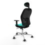 PIQUERAS Y CRESPO Silla de oficina Jorquera Turquesa y Negra
