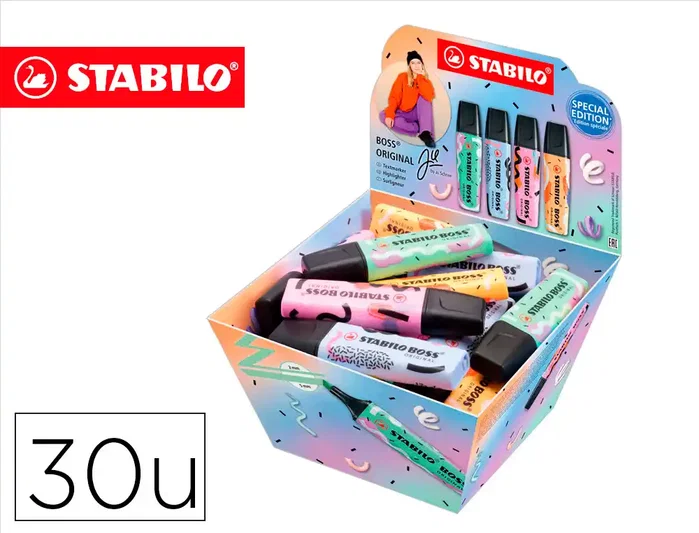 Stabilo Boss Original Pastel by Ju Schnee Surtido Bombonera 30 Unidades