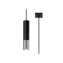 LOOPEZ Lámpara Colgante Loopez 1 - Lámpara de techo estilo clásico y minimalista en negro mate y cromo [SOL-SL.0946]