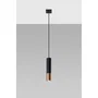 LOOPEZ Lámpara Colgante Loopez 1 - Lámpara de techo estilo clásico y minimalista en negro mate y cromo [SOL-SL.0946]