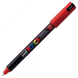 Posca Marcador PC-1MR Punta Extrafina 0.7mm Rojo Metálico