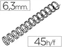 Gbc Espiral wire 3:1 6,3 mm n.4 negro capacidad 45 hojas caja de 100 unidades