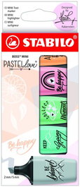 Stabilo Rotulador Boss Mini Pastel Love Estuche 5 Unidades Colores Surtidos Trazo 2-5 mm