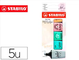 Stabilo Rotulador Boss Mini Pastel Love Estuche 5 Unidades Colores Surtidos Trazo 2-5 mm