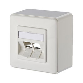 METZ CONNECT 130B20D20002KE Toma de red de 2 puertos RJ-45 Blanco