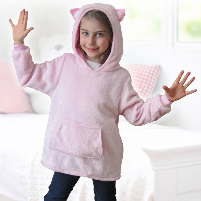 Home Deco Kids Sudadera Infantil con Capucha Mon Chat Mon Ch Niña Niño Poliéster
