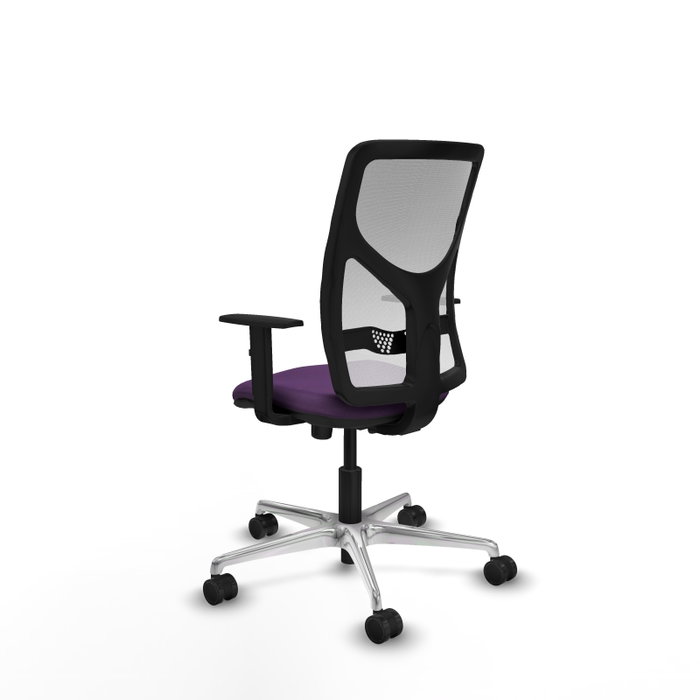 PIQUERAS Y CRESPO Silla de oficina Motilla con mecanismo Sincro, Morada y Blanca