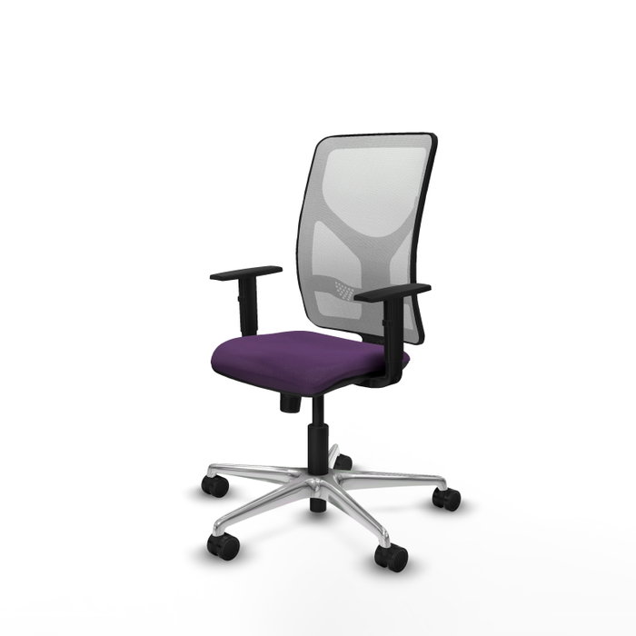 PIQUERAS Y CRESPO Silla de oficina Motilla con mecanismo Sincro, Morada y Blanca