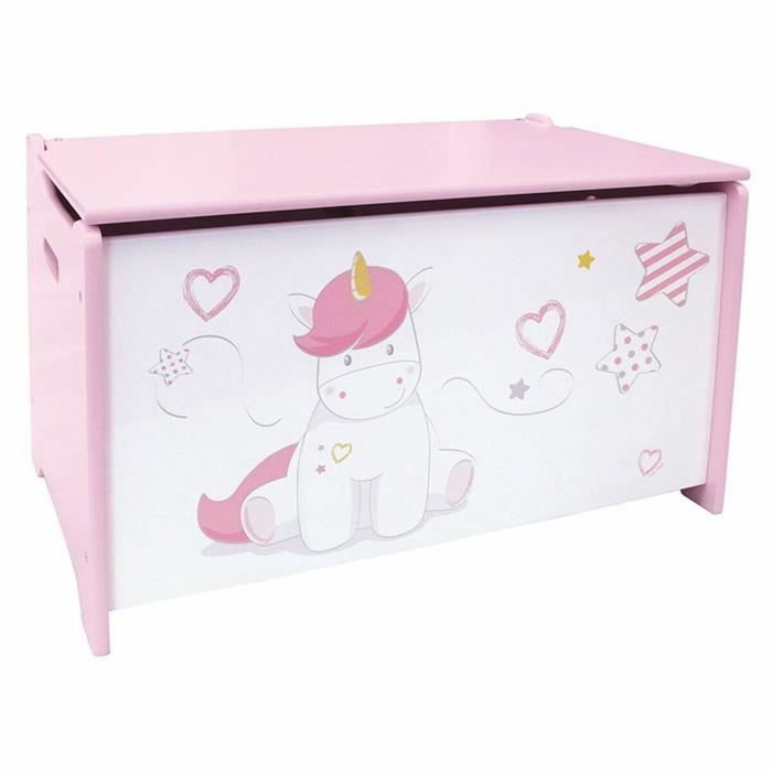Fun House Cofre de Juguete de Madera Unicornio para Niñas Fun House Cofre de Juguete de Madera Unicornio para Niñas