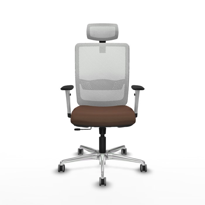 PIQUERAS Y CRESPO Silla de oficina Haches con mecanismo Sincro/Traslack Marrón y Blanco PIQUERAS Y CRESPO Silla de oficina Haches con mecanismo Sincro/Traslack Marrón y Blanco