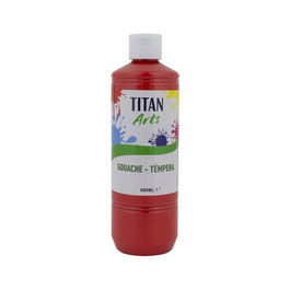 Tempera Titan Arts Creative Escolar 500Ml Rojo