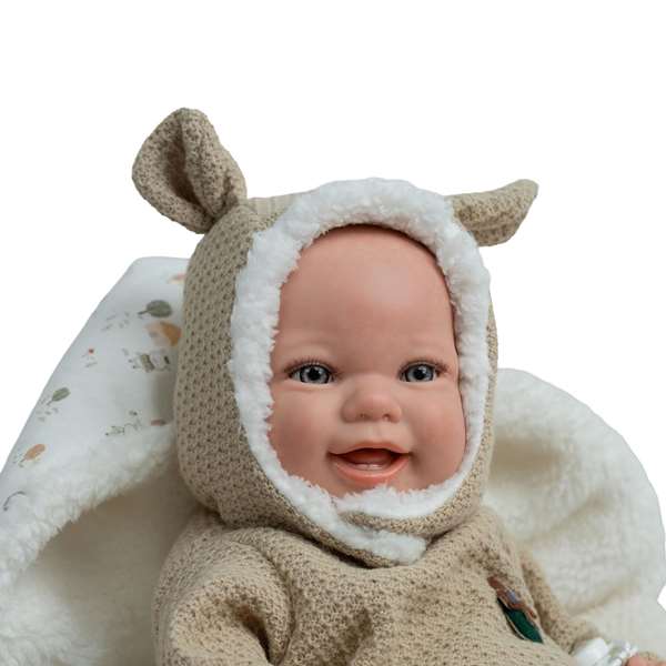 Muñecas Arias Muñeca Reborn Arias 45 cm Candela Beige con Saco de Dormir