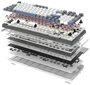 White Shark Excalibur Teclado Gaming KTT Wine Red RGB Hot-Swap Blanco