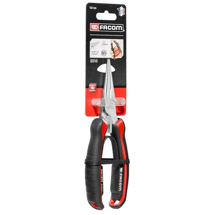 Facom Alicates de punta redondeada recta