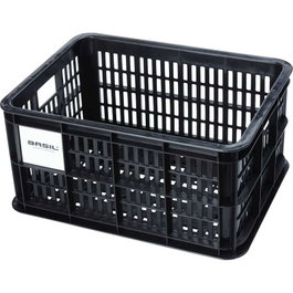 Basil Cesta Plástico Crate Montaje Portabultos Delantero Trasero MIK Racktime AtranVelo