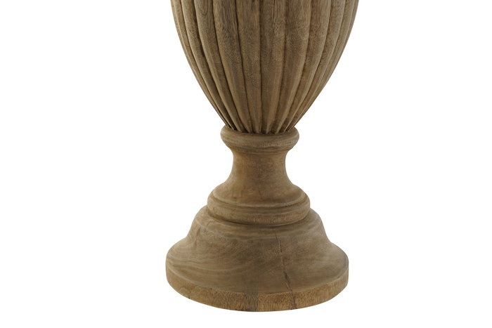 DKD Home Decor Lamparas 1c24 Lámpara Sobremesa Natural Tallado Madera Yute 44 x 44 x 91 cm