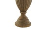 DKD Home Decor Lamparas 1c24 Lámpara Sobremesa Natural Tallado Madera Yute 44 x 44 x 91 cm