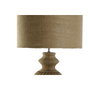 DKD Home Decor Lámpara de Sobremesa de Madera y Yute Tallada Natural