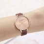 Olivia Burton OB16DE03 Reloj Analógico para Mujer con Caja Dorada y Correa Violeta