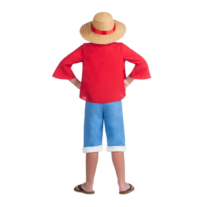 My Other Me Disfraz Luffy One Piece (Sombrero, Chaqueta, Camiseta, Fajín y Pantalón) Talla 10-12 años