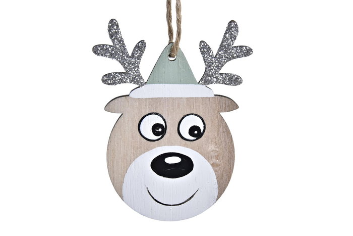 DKD Home Decor Decoracion Colgante Navidad Moderna Multicolor Azul 8 x 1.5 x 21 cm Set de 3