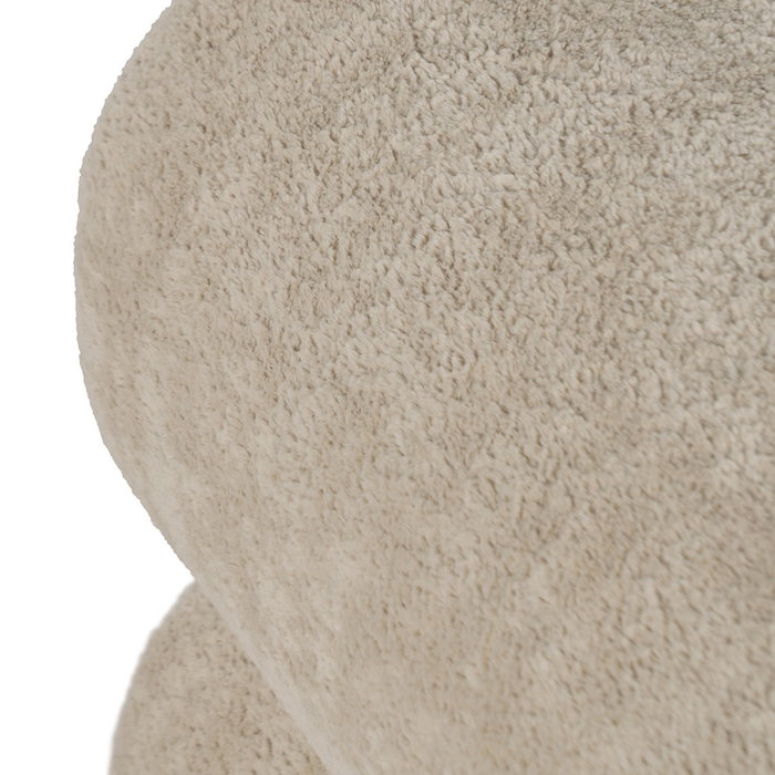 Puf Beige Tejido Salón 45 X 42 X 42 cm