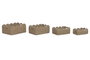 DKD Home Decor Set de 4 Cestas de Seagrass y Metal Natural
