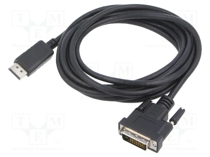 LANBERG Cable DisplayPort a DVI-D (24+1) 3m Full HD 1080p LANBERG Cable DisplayPort a DVI-D (24+1) 3m Full HD 1080p