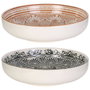 Home Deco Factory Plato Sopa Mirage Diámetro 20 cm Altura 5 cm Estampado Oriental - Blanco/Negro o Blanco/Marrón