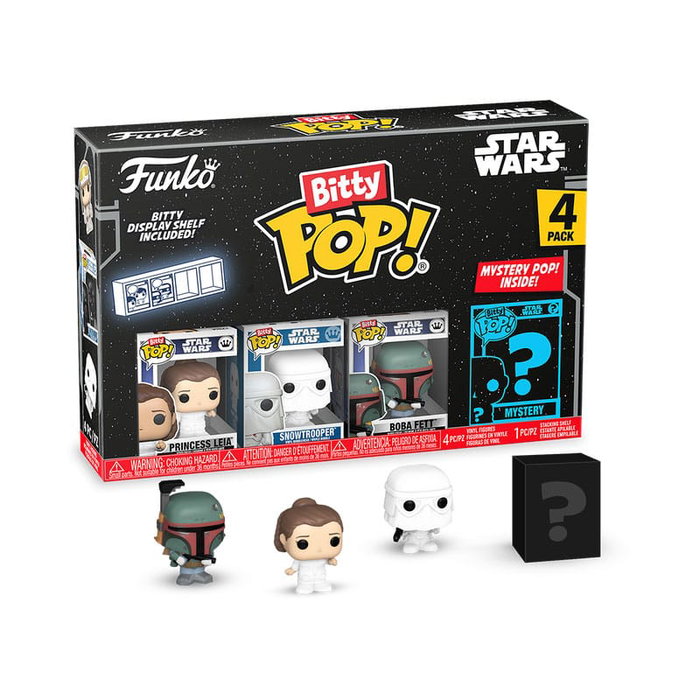 FUNKO Star Wars Pack de 4 Figuras Bitty POP! Leia