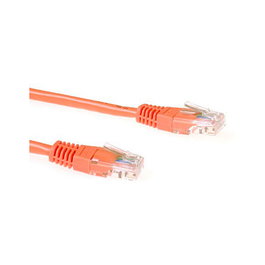 ACT Cable de parche CAT6 U/UTP de 20 metros, Naranja con conectores RJ45