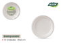 Inde Set de 15 Platos Biodegradables, Diámetro 22 cm, Quality Algon (24 Unidades)