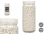 Giftdecor Bote de Piedra Metalizada Blanca de 2-5 mm, 700 g, Dimensiones 6.5 x 15.8 x 6.5 cm (Set de 12)