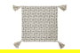 DKD Home Decor Funda Cojin Moderno Beige 60 x 60 x 3 cm Algodon Polyester Flecos (4 Unidades)