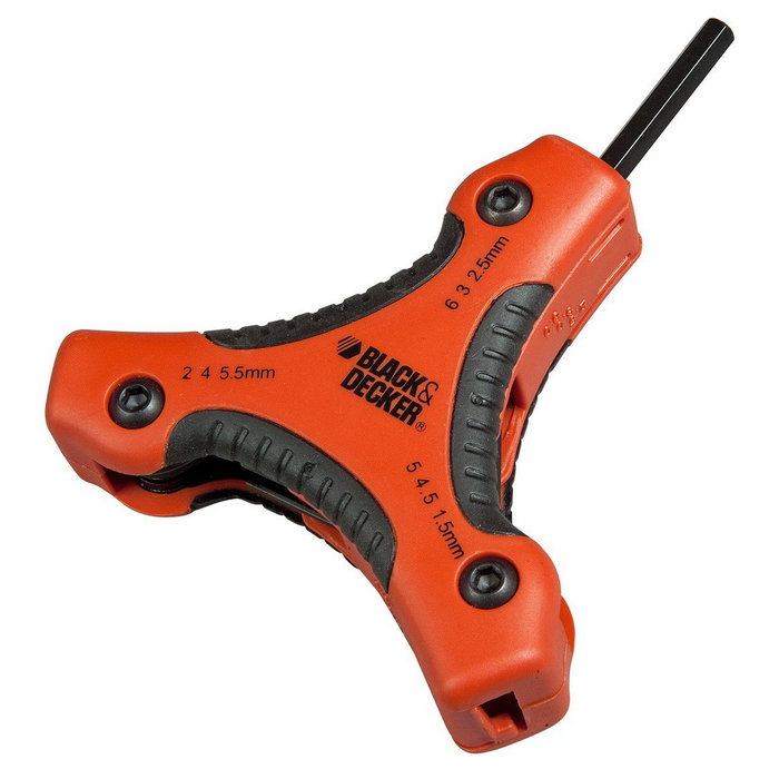 Black+Decker Juego de 9 llaves hexagonales mm