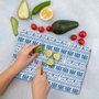 Hermia CKT115 - 2535 Tabla de cortar de vidrio templado antibacteriana 25 x 35 cm con patas antideslizantes