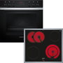 Siemens iQ300 HE273ABS3 + EA64RGNA1E Placa Cerámica 4 Zonas y Horno Eléctrico 71L Negro