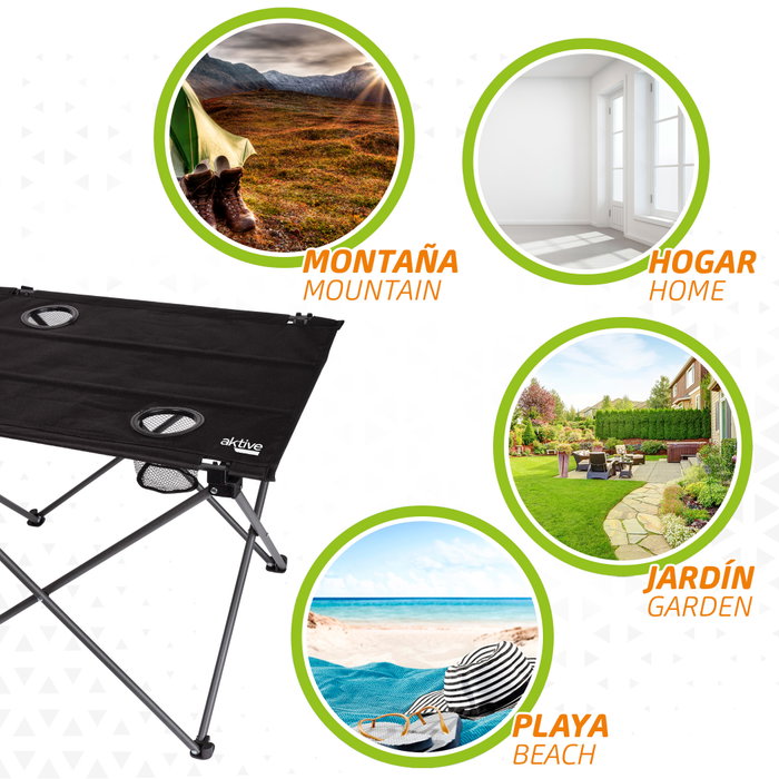 Aktive Mesa plegable textil para camping