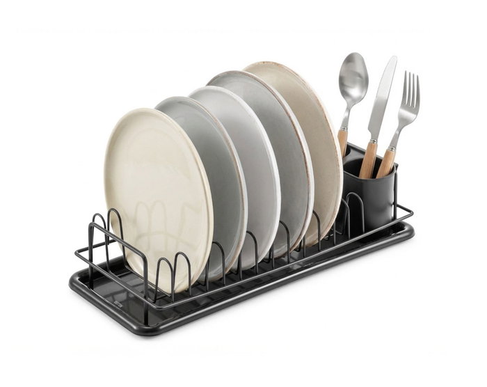 Quttin Escurreplatos Metal con Bandeja Black