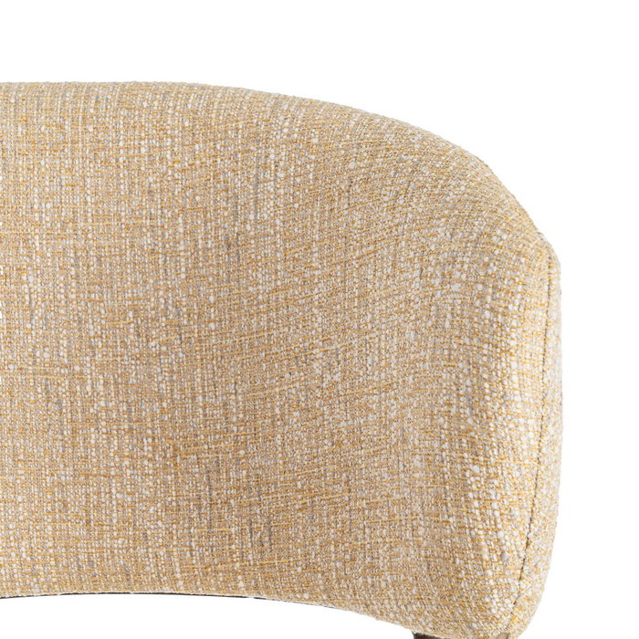 Silla Jaspeado Mostaza Tejido-Metal 57 X 60 X 81 cm (Set de 2)