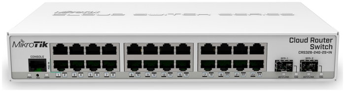 MikroTik CRS326-24G-2S+IN 24 Puertos Gigabit Ethernet y 2 SFP+