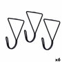 Colgadores Gift Decor Negro Metal Triangular Set 3 Piezas (6 Unidades)