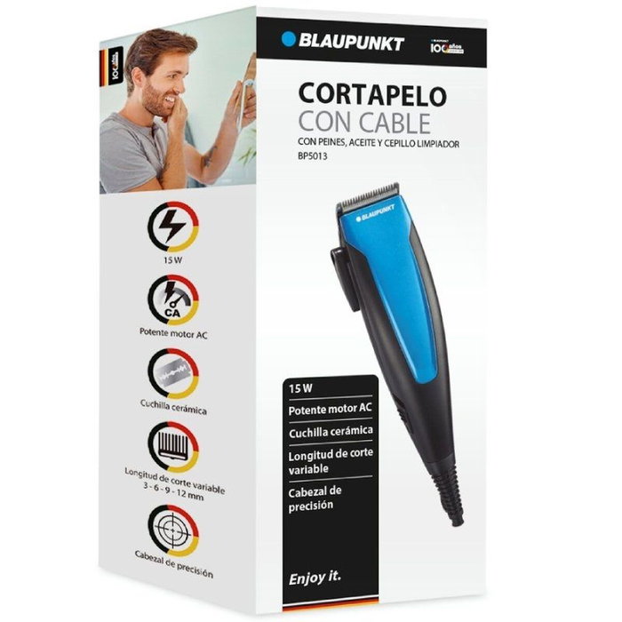 Blaupunkt Cortapelos BP5013 con Cable y 6 Accesorios